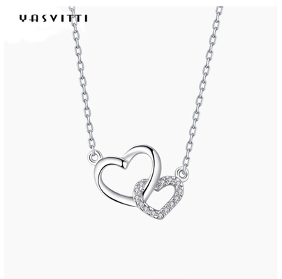 Gioielli per donna Colletto d'argento 925 Colletto di cuore OEM