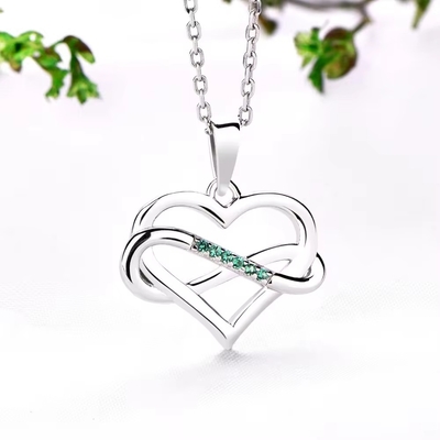 YASVITTI ODM OEM Collana con cuore scintillante in argento sterling 925 5A Zirconia placcata rodio Collana con ciondolo gioielli vuoti