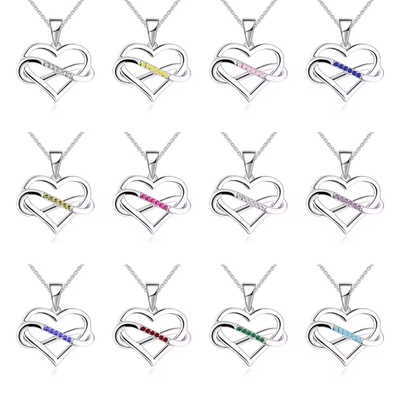 YASVITTI ODM OEM Collana con cuore scintillante in argento sterling 925 5A Zirconia placcata rodio Collana con ciondolo gioielli vuoti