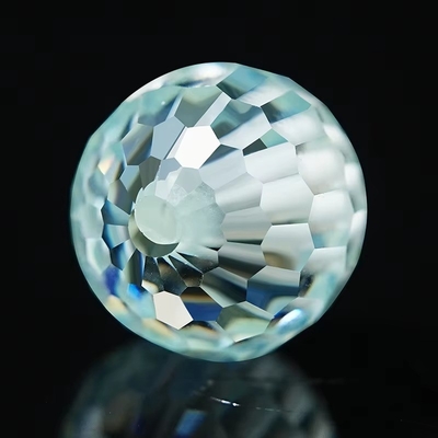 Materiale di gemma laboratorio sintetico creato perle di moissanite blu rotonde per la produzione di gioielli