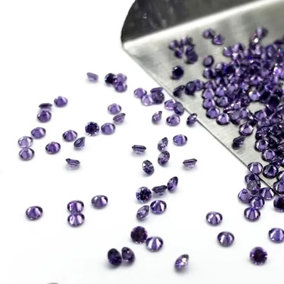 Ingrosso 3A Colore Cz Pietre Piccole Dimensioni Rotondo Taglio 0,8mm A 3mm Pietre preziose sciolte Zirconia cubica sintetica In vendita