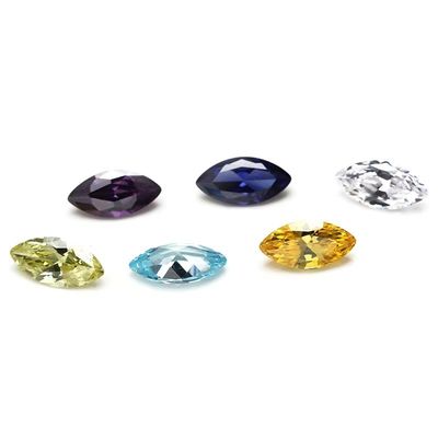 30 colori CZ pietre Marquise tagliato 3x1.5 mm Zirconia cubica sintetica per la fabbricazione di gioielli