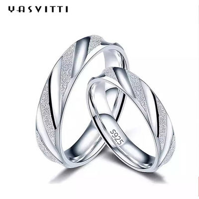 2.11g SGS dell'anello di Sterling Silver Rings Silver Engraved del solido di festival 19mm