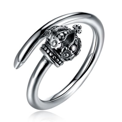 anelli a forma di di Ring Hypoallergenic Cluster Real Silver di impegno della corona di 1.39g 17.3mm