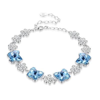 ODM 1.4x1.6cm Sterling Silver Slider Bracelets 3,5&quot; braccialetti di zircone