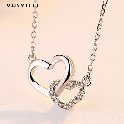 Gioielli per donna Colletto d'argento 925 Colletto di cuore OEM