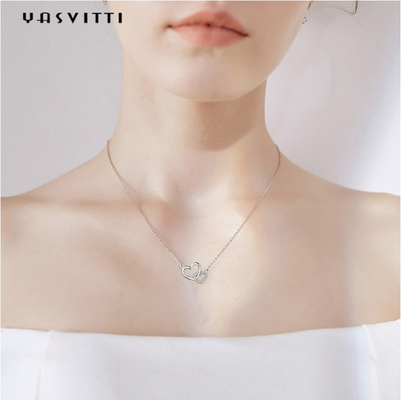 Gioielli per donna Colletto d'argento 925 Colletto di cuore OEM