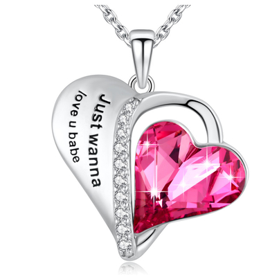 Elegant Women Sterling Silver Pendant Necklace con Hypoallergenic Austriac Crystal OEM
