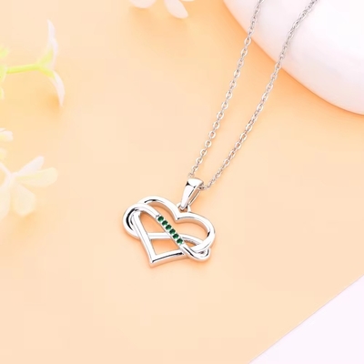 YASVITTI ODM OEM Collana con cuore scintillante in argento sterling 925 5A Zirconia placcata rodio Collana con ciondolo gioielli vuoti