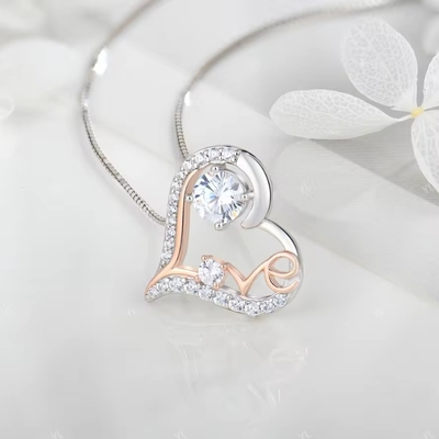 YASVITTI Ti amo Cuore Pendente Collare Di Natale San Valentino Giornata della Madre Natale Mamma Regali Gioielli Per Donne