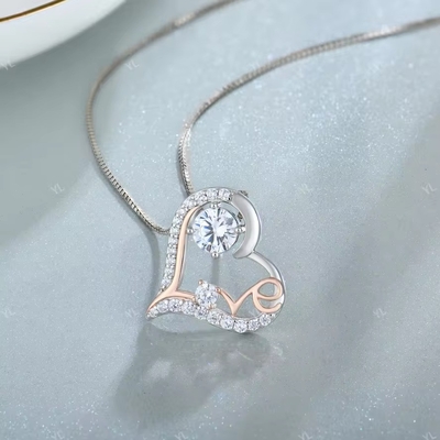 YASVITTI Ti amo Cuore Pendente Collare Di Natale San Valentino Giornata della Madre Natale Mamma Regali Gioielli Per Donne