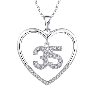 YASVITTI Custom Fashion 925 Sterling Silver Heart Necklace Numero 50 e 30 Colletto a collante all'ingrosso