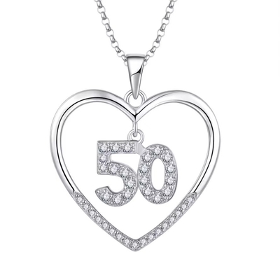 YASVITTI Custom Fashion 925 Sterling Silver Heart Necklace Numero 50 e 30 Colletto a collante all'ingrosso