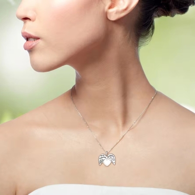 YASVITTI 925 Sterling Silver Mamma ti amo per sempre Cuore Medaglione Pendente Colletto per Donne