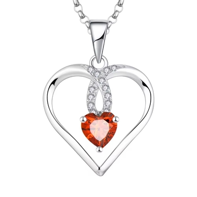 YASVITTI Di alta qualità cuore scintillante 5A Colletto di zirconia con rivestimento in rodio 925 Colletto di argento sterling Gioielli