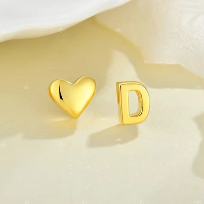 YASVITTI Personalized 925 Sterling Silver Heart Initial Necklace 18K Gold Plated Luxury Letter Heart Necklace per ragazze