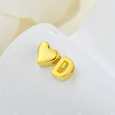 YASVITTI Personalized 925 Sterling Silver Heart Initial Necklace 18K Gold Plated Luxury Letter Heart Necklace per ragazze