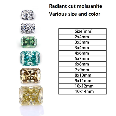 Bianco Gioielli Chiari Colore Moissanite Arrow Heart Radiante Anelli Tagliati
