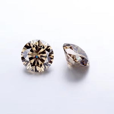Forever Brilliant Moissanite Diamante 1 carato Rotondo Taglio Diamante Chiaro Colore Champagne