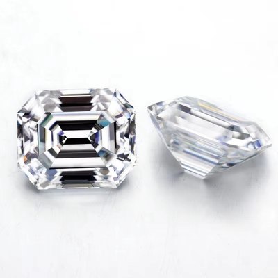 Emerald Cut EF Bianco VVS Gemstone sintetico Moissanite Diamante per anelli