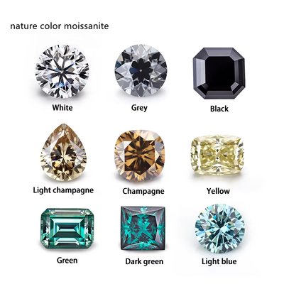 Emerald Cut EF Bianco VVS Gemstone sintetico Moissanite Diamante per anelli