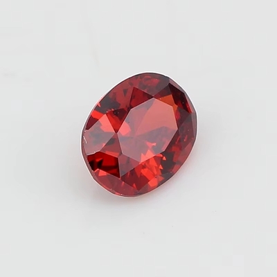 8*12mm Moissanite colorata Ovale sangue Rosso cristallo di vetro Moissanite per anelli di fidanzamento