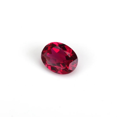 8*12mm Moissanite colorata Ovale sangue Rosso cristallo di vetro Moissanite per anelli di fidanzamento