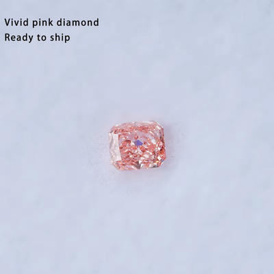 Rosso Radiante Taglio Diamante Loose Moissanite Gioielli Rosa Vivida Diamanti Coltivati in Laboratorio Moissanite