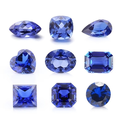 Coltivato in laboratorio Royal Blue Sapphire Cushion Cut Oval Pear Shape per la realizzazione di gioielli