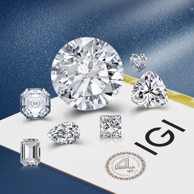 0.5ct 1ct 1.5ct 2ct 3ct Bianco Diamante di Moissanite sciolto HPHT CVD Laboratorio di diamante cresciuto