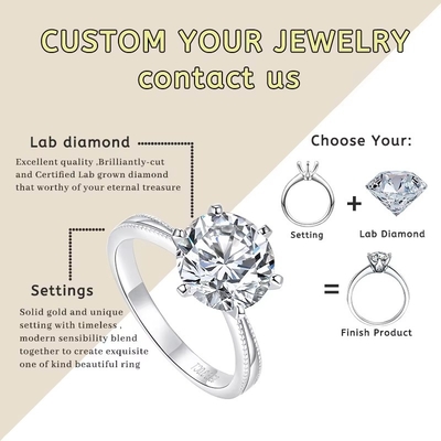 0.5ct 1ct 1.5ct 2ct 3ct Bianco Diamante di Moissanite sciolto HPHT CVD Laboratorio di diamante cresciuto
