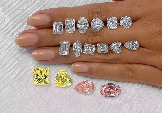 Grande dimensione 5ct Ovale taglio CVD E F VS1 VS2 IGI Laboratorio cresciuto diamanti liberi all'ingrosso