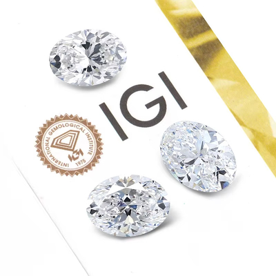 Grande dimensione 5ct Ovale taglio CVD E F VS1 VS2 IGI Laboratorio cresciuto diamanti liberi all'ingrosso