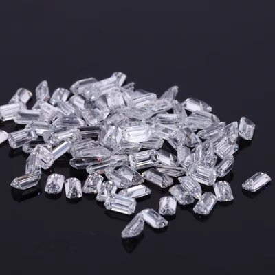 3 carati di piccola taglia di smeraldo Vvs Lab Cresciuto Diamante Melee Moissanite per gioielli