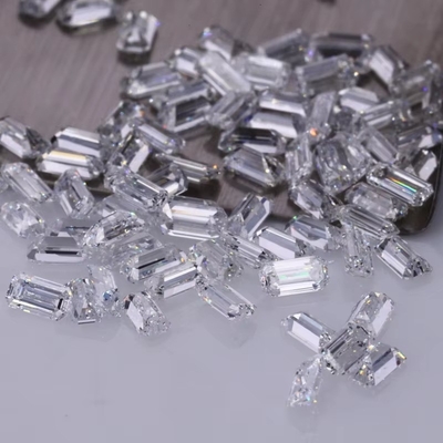3 carati di piccola taglia di smeraldo Vvs Lab Cresciuto Diamante Melee Moissanite per gioielli