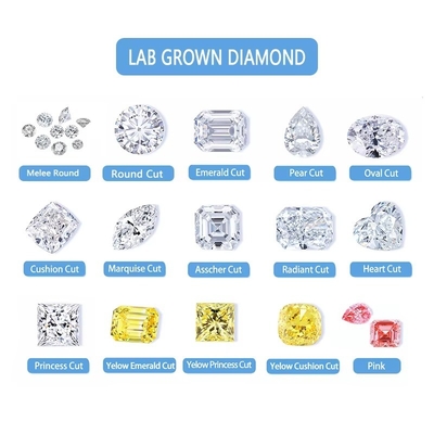3 carati di piccola taglia di smeraldo Vvs Lab Cresciuto Diamante Melee Moissanite per gioielli