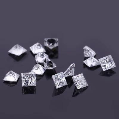 Princess Cut 1.4*1.4-4*4mm Melee HPHT DEF VS Quadrato Laboratorio Creato Diamanti Moissanite