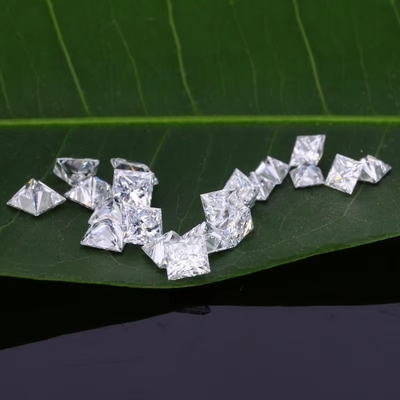 Princess Cut 1.4*1.4-4*4mm Melee HPHT DEF VS Quadrato Laboratorio Creato Diamanti Moissanite