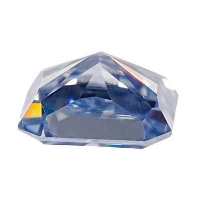 VVS 1ct Ghiaccio frantumato Radiante tagliato sciolto Moissanite diamante blu Melee Moissanite