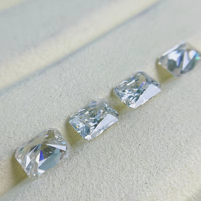 VVS 1ct Ghiaccio frantumato Radiante tagliato sciolto Moissanite diamante blu Melee Moissanite