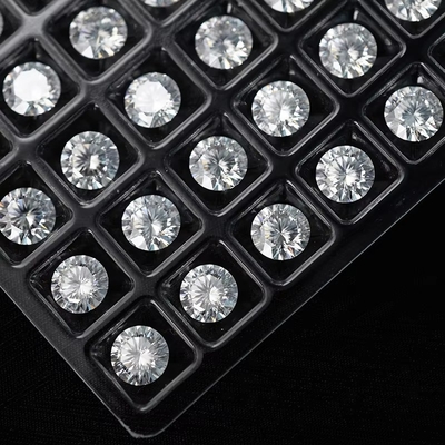 5mm-20mm VVS1 Bianco rotondo tagliato all'aria libera Moissanite Pietra Trattata a calore per orecchini