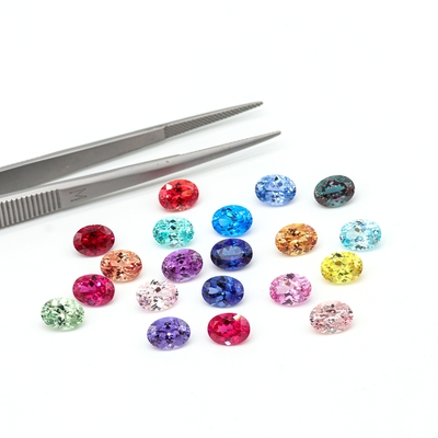 Colore 6*8mm Ovale Taglio in laboratorio Cresciuto Diamante 22 Multi Colore 1,5ct Zaffiro Rubino Smeraldo Gemma libera