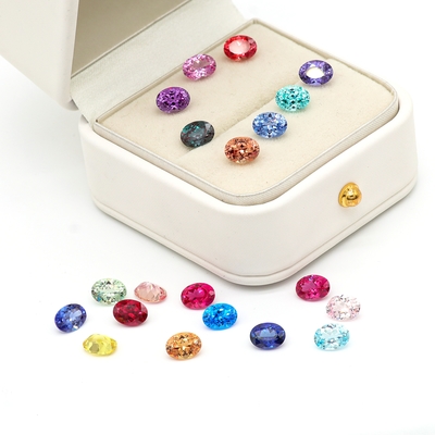 Colore 6*8mm Ovale Taglio in laboratorio Cresciuto Diamante 22 Multi Colore 1,5ct Zaffiro Rubino Smeraldo Gemma libera