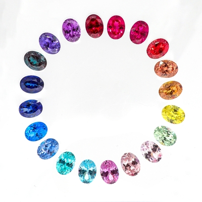 Colore 6*8mm Ovale Taglio in laboratorio Cresciuto Diamante 22 Multi Colore 1,5ct Zaffiro Rubino Smeraldo Gemma libera
