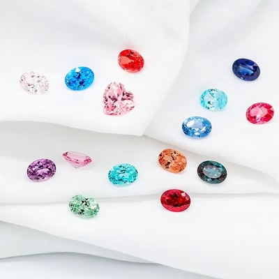 Colore 6*8mm Ovale Taglio in laboratorio Cresciuto Diamante 22 Multi Colore 1,5ct Zaffiro Rubino Smeraldo Gemma libera