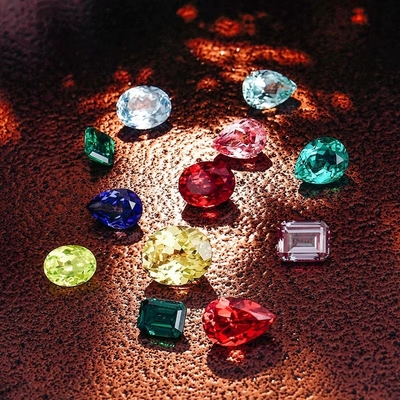 Taglio ovale brillante 6*8mm certificato laboratorio coltivato Moissanite a colori sciolti per gioielli da donna