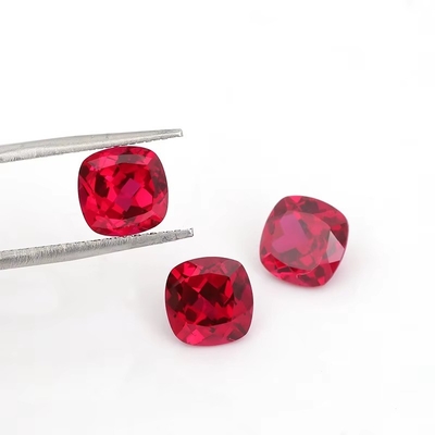Certificato Pigion Blood Cushion Faceted Cut Cresciuto Libero Rubino Gemstone Per Anello