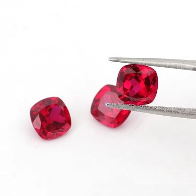 Certificato Pigion Blood Cushion Faceted Cut Cresciuto Libero Rubino Gemstone Per Anello