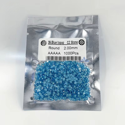 Bianco rotondo tagliato a macchina Zirconia cubica sintetica Cz pietra per anelli di fidanzamento