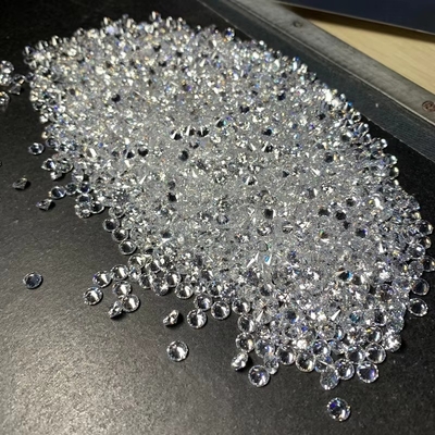 Anello di fidanzamento Bianco Diamante Moissanite 0,9 mm - 3 mm Dimensione Melee Zirconia Cubica